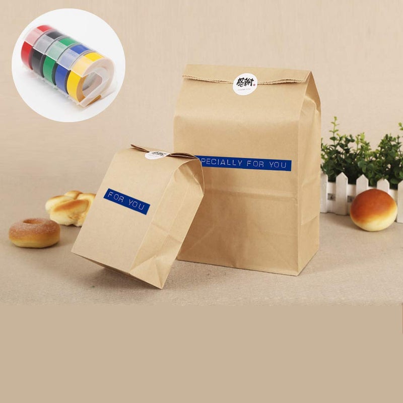 Methray Replacement 3D Embossing Labels Tape Compatible with Dymo Embossing Label Maker DIY Manual Label Printer,1/4''x 9.8',10 Colours Plastic Organizer Embossing Label Makers 1610 Tape 10 Rolls - Image 4